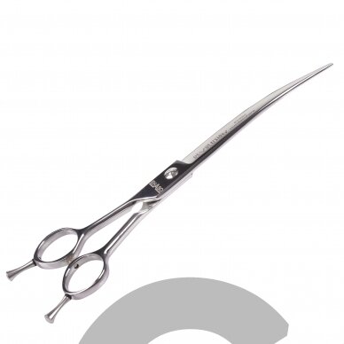„Ehaso Revolution Professional Lefty Curved Scissors“ - profesionalios išlenktos žirklės, pagamintos iš aukščiausios kokybės kieto japoniško plieno, kairiarankiams. 2