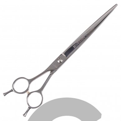 Ehaso Revolution Professional Lefty Straight Scissors - profesionalios tiesios žirklės, pagamintos iš aukščiausios kokybės kieto japoniško plieno.