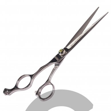 Ehaso Revolution Professional Lefty Straight Scissors - profesionalios tiesios žirklės, pagamintos iš aukščiausios kokybės kieto japoniško plieno.