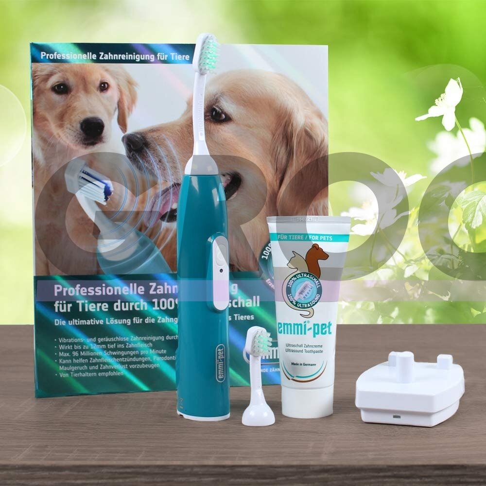 Emmi-Pet Basic Set - profesionalus ultragarsinis dantų šepetėlis gyvūnų dantų akmenims šalinti 1 Emmi-Pet Basic Set - profesionalus ultragarsinis dantų šepetėlis gyvūnų dantų akmenims šalinti 1