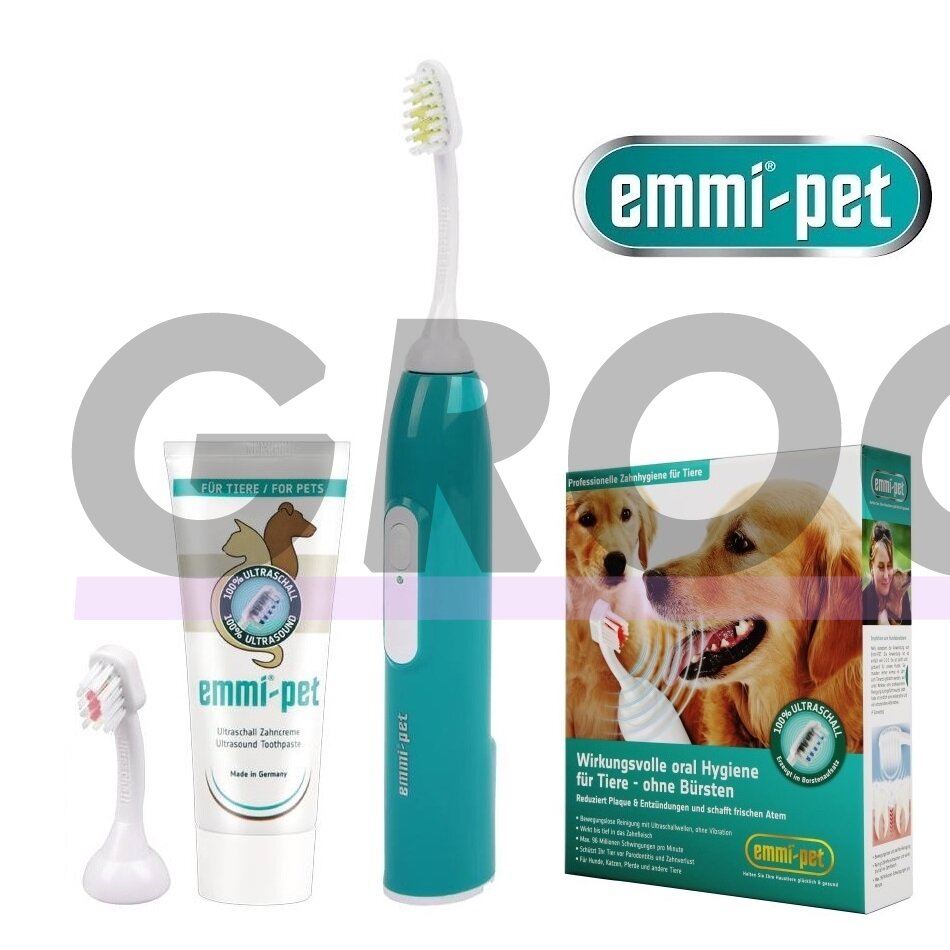 Emmi-Pet Basic Set - profesionalus ultragarsinis dantų šepetėlis gyvūnų dantų akmenims šalinti Emmi-Pet Basic Set - profesionalus ultragarsinis dantų šepetėlis gyvūnų dantų akmenims šalinti