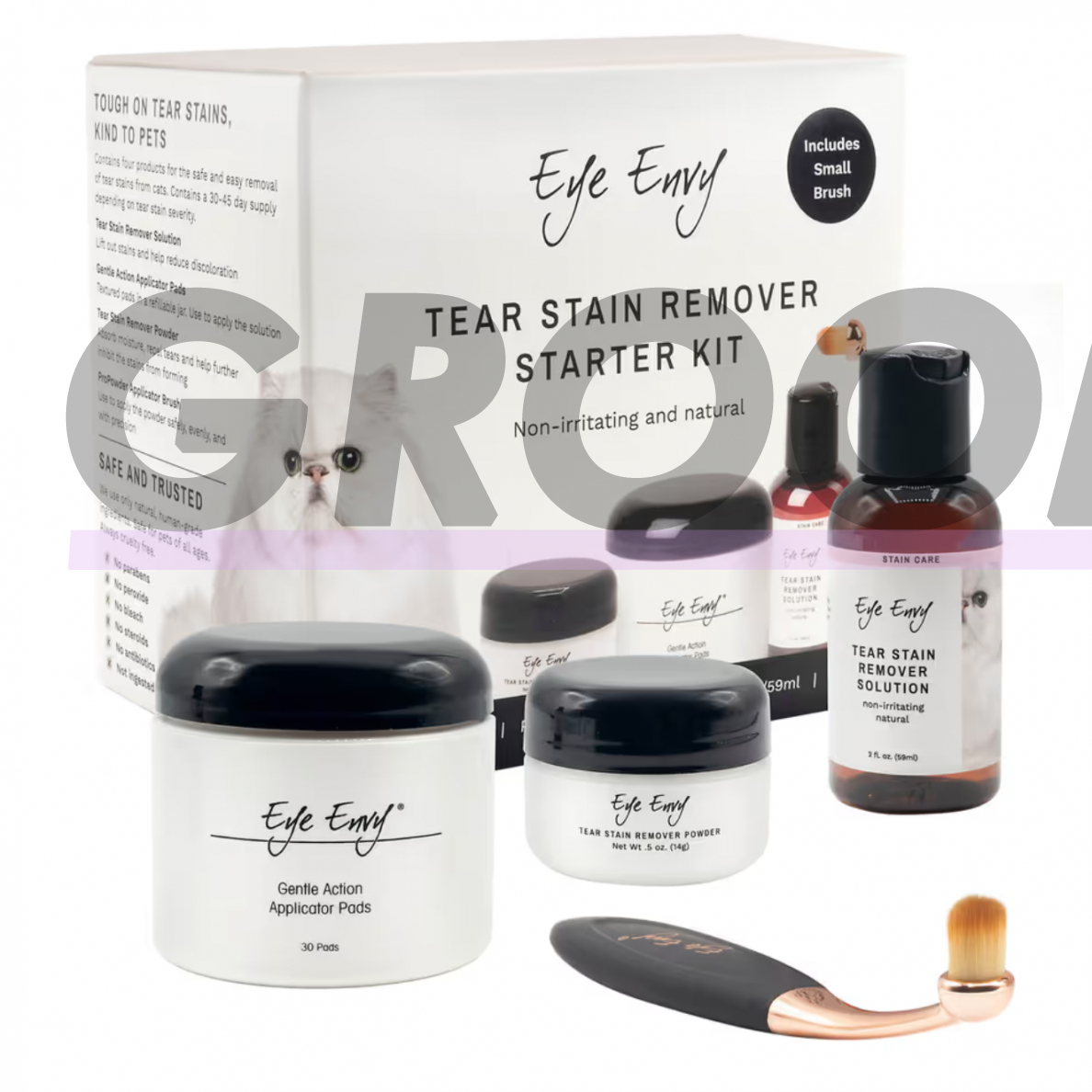 Eye Envy Cat Starter Kit Small Brush - набор для обесцвечивания кошачьих глаз, с кисточкой  1