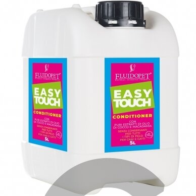 FluidoPet Easy Touch Conditioner - профессиональный, высокоэффективный кондиционер для смягчения шерсти с маслом макадамии и кокоса для собак и кошек - Объем: 5 л FluidoPet Easy Touch Conditioner - профессиональный, высокоэффективный кондиционер для смягчения шерсти с маслом макадамии и кокоса для собак и кошек - Объем: 5 л