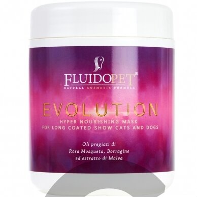 FluidoPet Evolution Mask - Увлажняющая и питательная маска для восстановления шерсти - Объем: 1 л FluidoPet Evolution Mask - Увлажняющая и питательная маска для восстановления шерсти - Объем: 1 л
