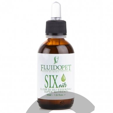FluidoPet Six Oils Elixir 50ml - Itin maitinantis, atgaivinantis ir regeneruojantis plaukų eliksyras, 11 išskirtinių aliejų
