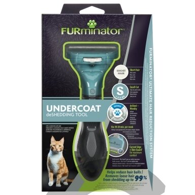 Фурминатор для короткошерстных кошек с кнопкой FURejector, S