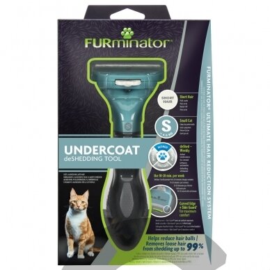 Фурминатор для короткошерстных кошек с кнопкой FURejector, S 1