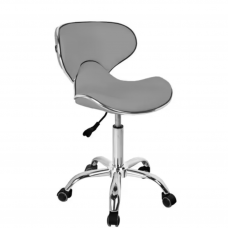 "Gabbiano Q 4599" - groomerio kėdė su atlošu ir reguliuojamu aukščiu, pilka