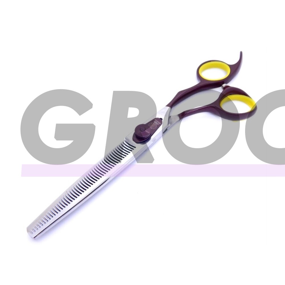 Geib Avanti Comfort Plus Thinning 7,5 "- profesionalios vienpusės filiravimo žirklės su ergonomiška rankena, 47 dantukai. Geib Avanti Comfort Plus Thinning 7,5 "- profesionalios vienpusės filiravimo žirklės su ergonomiška rankena, 47 dantukai.