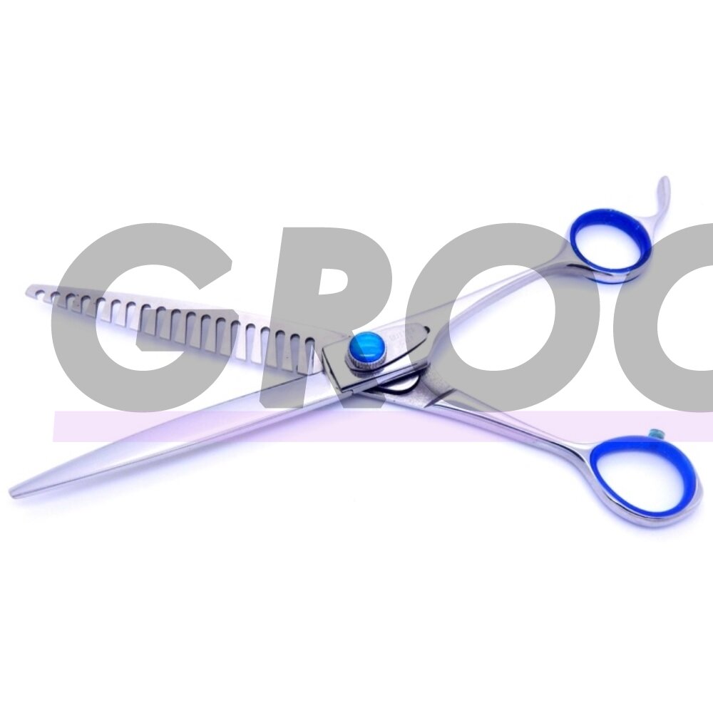 Geib Super Gator Chunker 7,5 "- profesionalios vienpusės filiravimo žirklės su ergonomiška rankena, pagamintos iš trigubai grūdinto nerūdijančio plieno. 1 Geib Super Gator Chunker 7,5 "- profesionalios vienpusės filiravimo žirklės su ergonomiška rankena, pagamintos iš trigubai grūdinto nerūdijančio plieno. 1