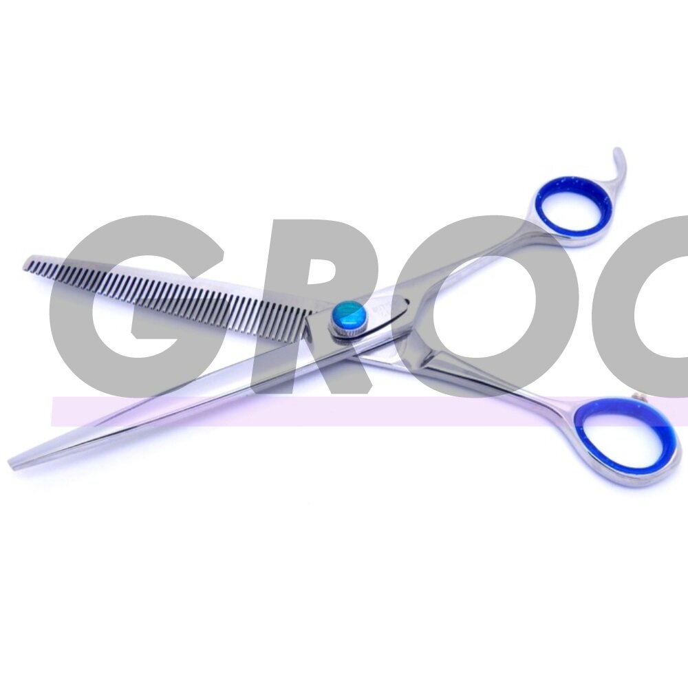 Geib Super Gator Thinning 7,5 "- profesionalios vienpusės filiravimo žirklės su ergonomiška rankena, pagamintos iš trigubai grūdinto nerūdijančio plieno, 48 dantukai. 1