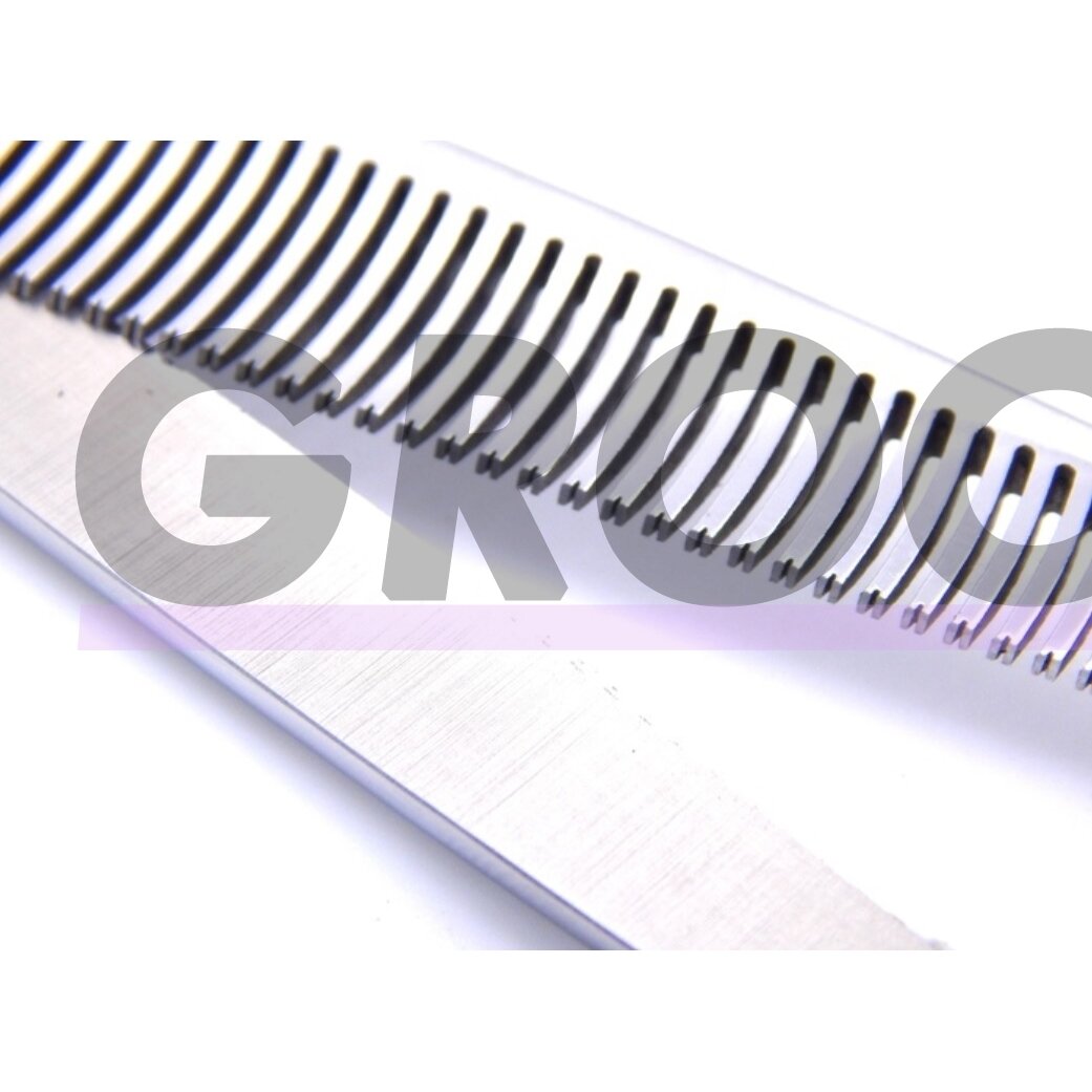 Geib Avanti Comfort Plus Thinning 7,5 "- profesionalios vienpusės filiravimo žirklės su ergonomiška rankena, 47 dantukai. 2 Geib Avanti Comfort Plus Thinning 7,5 "- profesionalios vienpusės filiravimo žirklės su ergonomiška rankena, 47 dantukai. 2