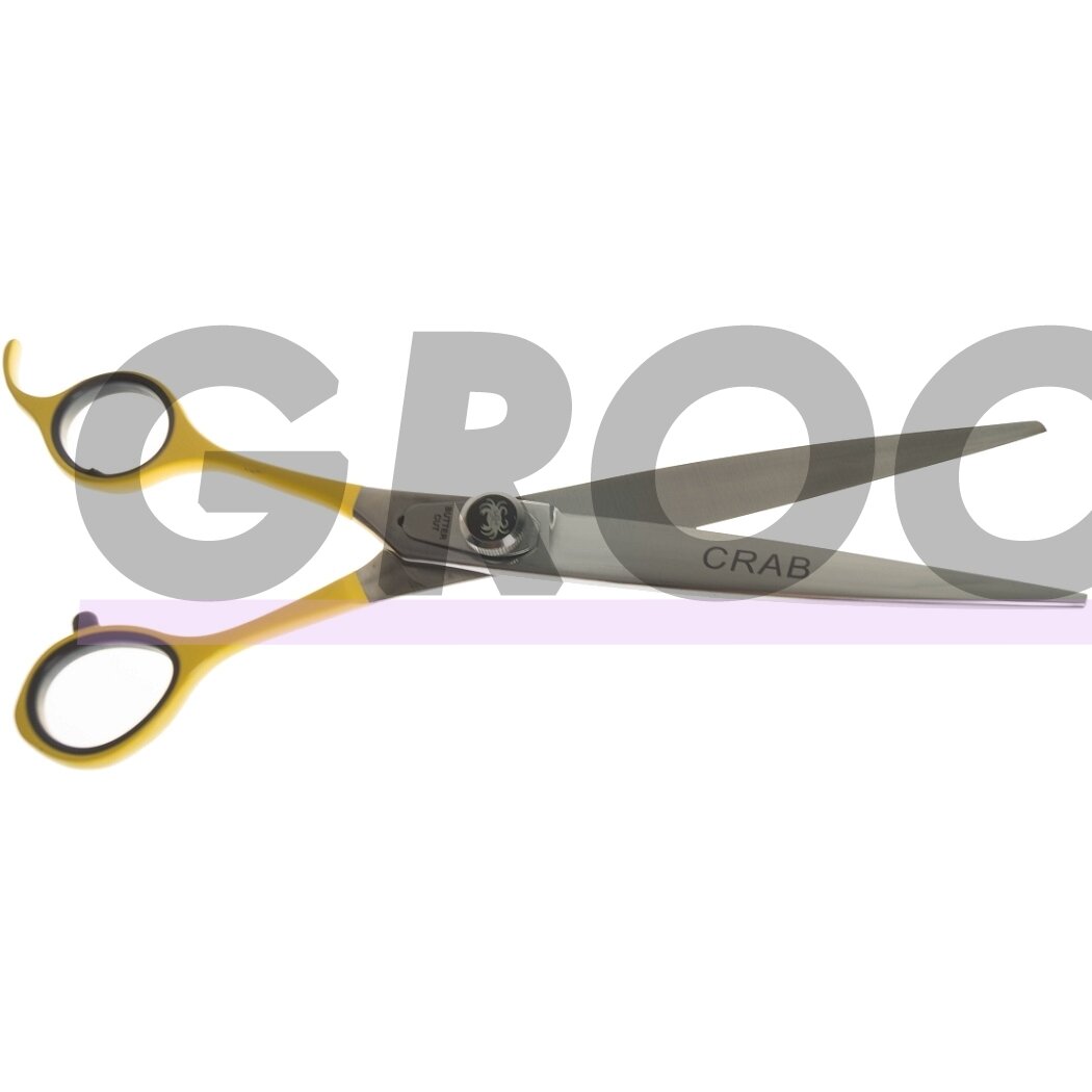 Geib Crab Straight Lefty 8,5 "Scissors Level 1 - tiesios žirklės gyvūnams kirpti su vienpusiu mikro pjūviu, kairiarankiams. 1