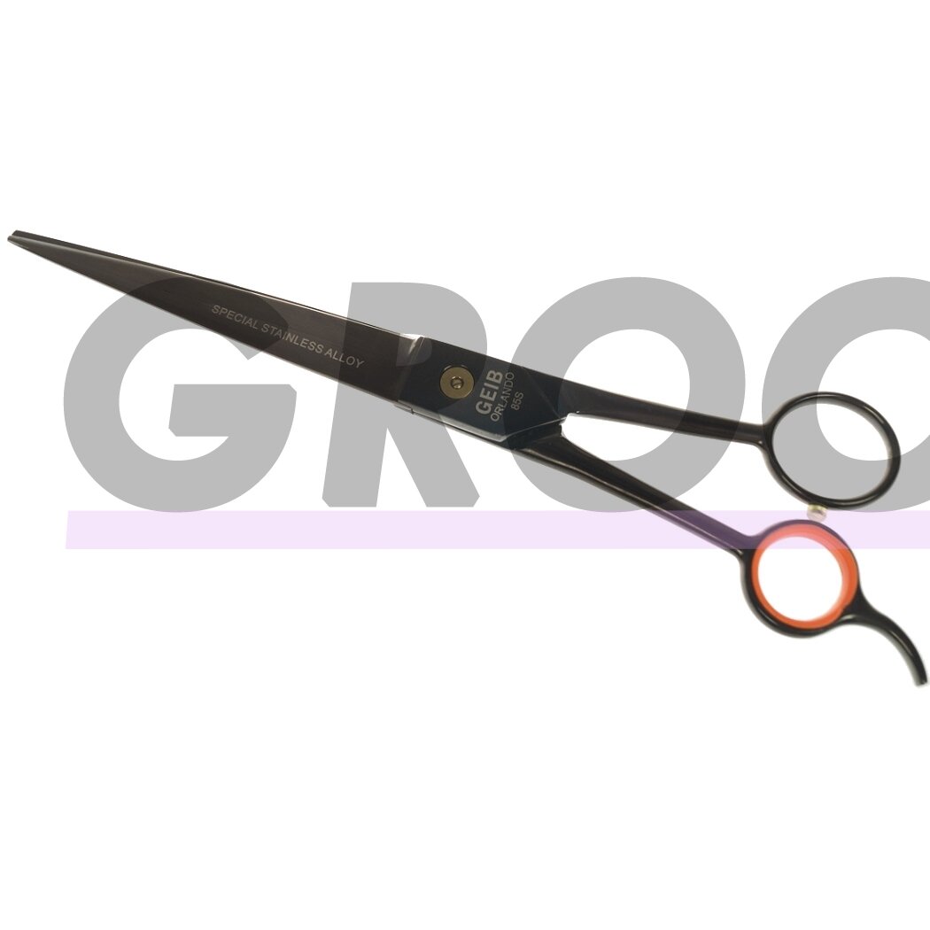 „Geib Gator 008 Straight Scissor“ - profesionalios japoniškos nerūdijančio plieno tiesios žirklės su juoda apdaila - Dydis: 8.5". " „Geib Gator 008 Straight Scissor“ - profesionalios japoniškos nerūdijančio plieno tiesios žirklės su juoda apdaila - Dydis: 8.5". "