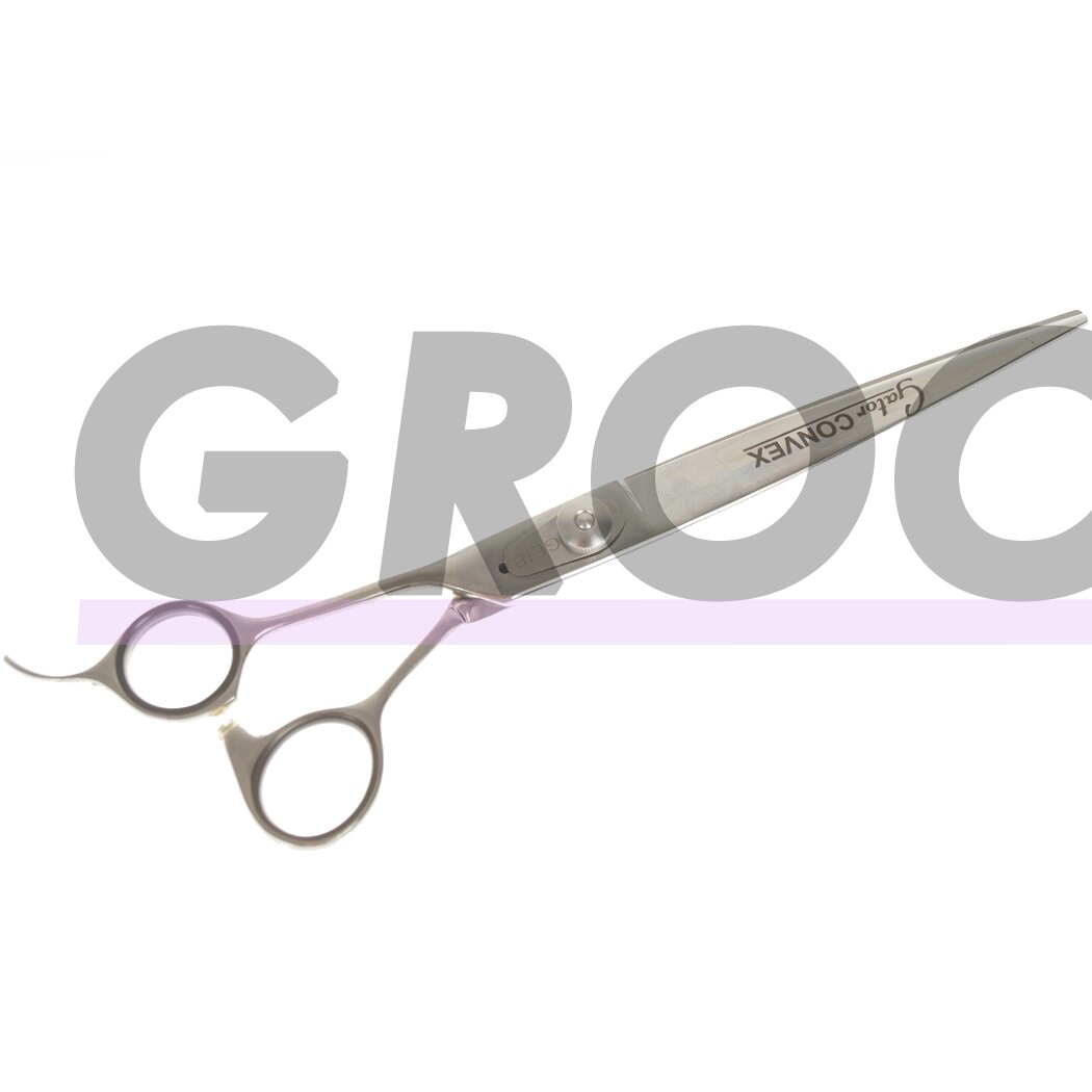 „Geib Gator Lefty Convex Scissor 8,5“-profesionalios žirklės, pagamintos iš japoniško nerūdijančio plieno, kairiarankiams. „Geib Gator Lefty Convex Scissor 8,5“-profesionalios žirklės, pagamintos iš japoniško nerūdijančio plieno, kairiarankiams.