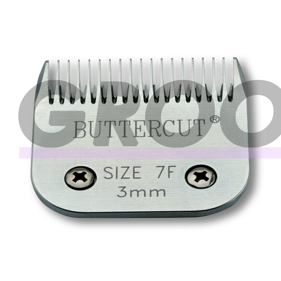 Geib Buttercut Blade SS nr 7F nerūdijančio plieno kirpimo galvutė, kirpimo ilgis 3 mm