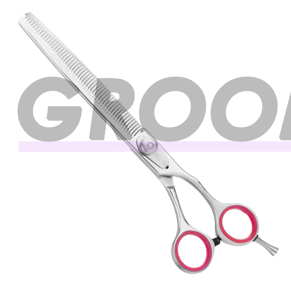 „Geib Entree Blender 7.5"“ – vienpusės filiravimo (retinimo) žirklės, pagamintos iš japoniško plieno, su 54 dantukais. „Geib Entree Blender 7.5"“ – vienpusės filiravimo (retinimo) žirklės, pagamintos iš japoniško plieno, su 54 dantukais.