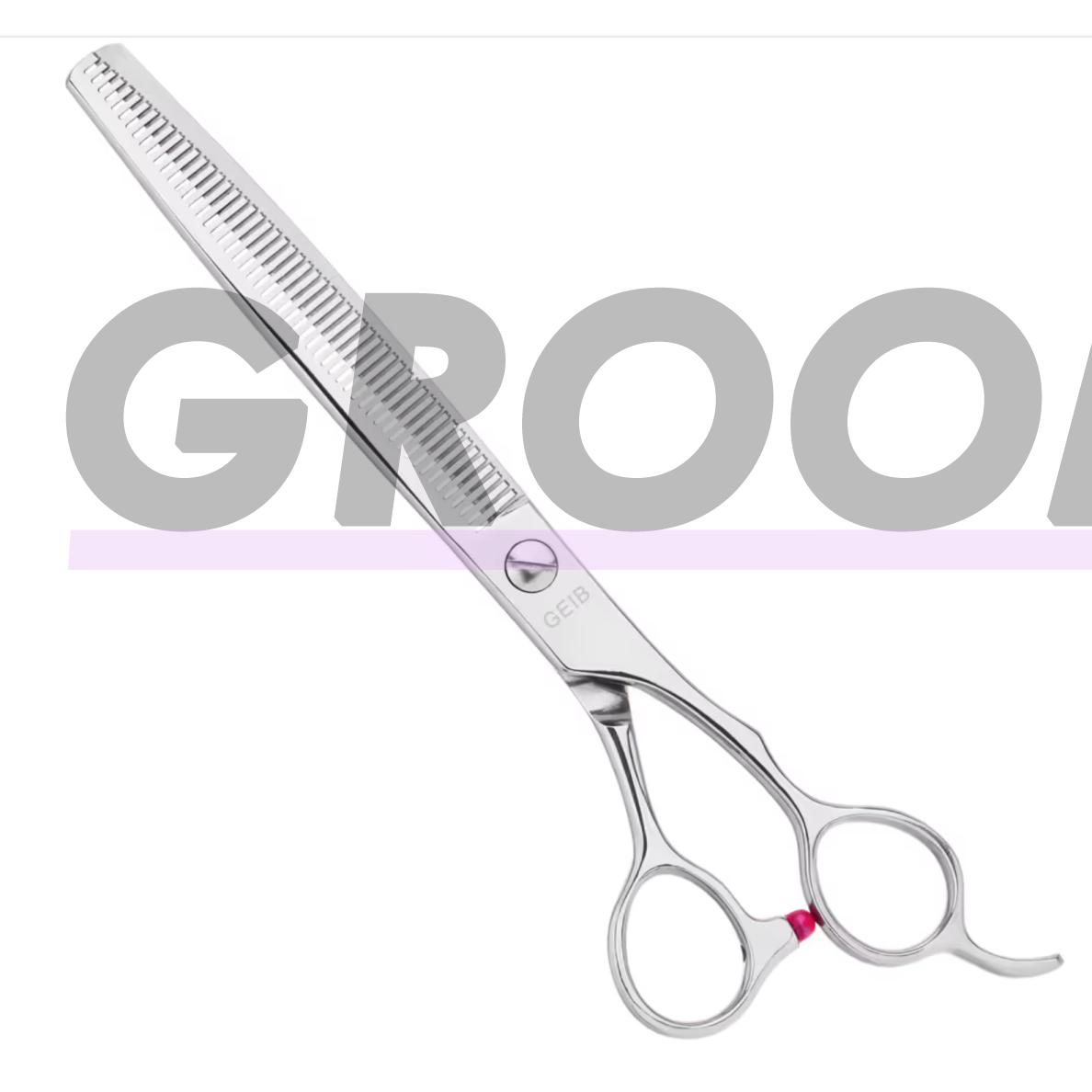 „Geib Gator Blender 7,5"“ – vienpusės filiravimo (retinimo) žirklės iš japoniško plieno, su 54 dantukais. 1