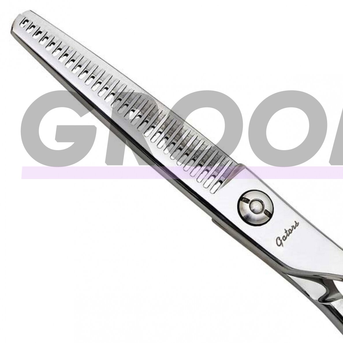 Geib Gator Double Thinning 6,5" - dvipusės filiravimo žirklės iš japoniško nerūdijančio plieno, 30 dantukų. 2 Geib Gator Double Thinning 6,5" - dvipusės filiravimo žirklės iš japoniško nerūdijančio plieno, 30 dantukų. 2