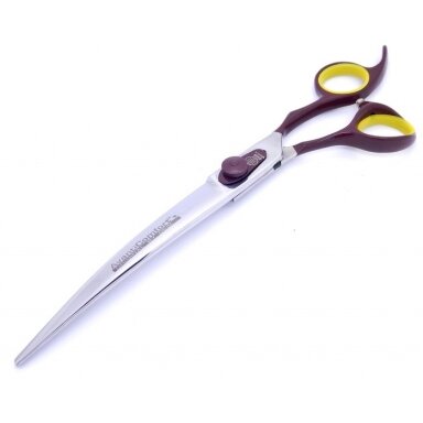 Geib Avanti Comfort Plus Curved Scissor - profesionalios lenktos žirklės su ergonomiška rankena ir mikro pjūviu - Dydis: 9,5 "