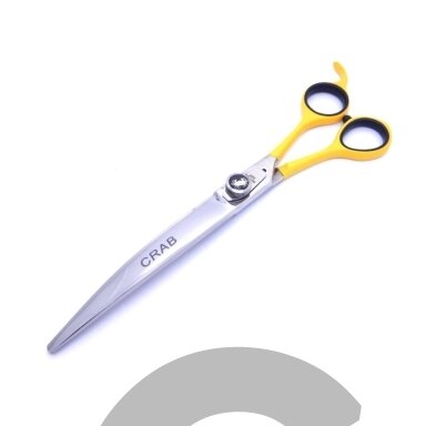 Geib Crab Curved Scissors Level 1 - nożyczki gięte do strzyżenia zwierząt z jednostronnym mikroszlifem - Rozmiar: 8,5"