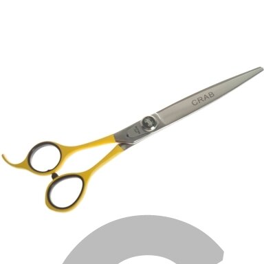 Geib Crab Straight Lefty 8,5 "Scissors Level 1 - tiesios žirklės gyvūnams kirpti su vienpusiu mikro pjūviu, kairiarankiams.