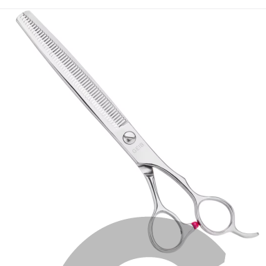 „Geib Gator Blender 7,5"“ – vienpusės filiravimo (retinimo) žirklės iš japoniško plieno, su 54 dantukais.