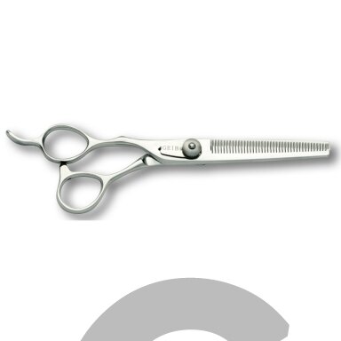 „Geib Gator Lefty Thinning“- vienpusės japoniškos nerūdijančio plieno filiravimo žirklės, skirtos kairiarankiams- Dydis: 6,5 colio- 30 dantukų.