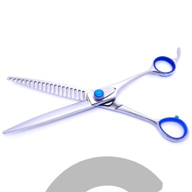 Geib Super Gator Chunker 7,5 "- profesionalios vienpusės filiravimo žirklės su ergonomiška rankena, pagamintos iš trigubai grūdinto nerūdijančio plieno.