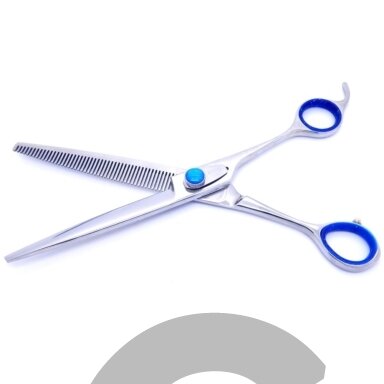 Geib Super Gator Thinning 7,5 "- profesionalios vienpusės filiravimo žirklės su ergonomiška rankena, pagamintos iš trigubai grūdinto nerūdijančio plieno, 48 dantukai.
