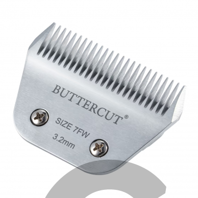 „Geib Buttercut Blade SS No 7FW“ - plati nerūdijančio plieno galvutė, kirpimo ilgis 3,2 mm