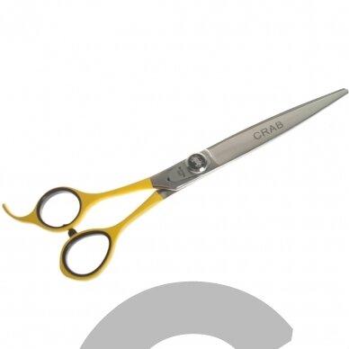 Geib Crab Straight Lefty 8,5 "Scissors Level 1 - tiesios žirklės gyvūnams kirpti su vienpusiu mikro pjūviu, kairiarankiams.