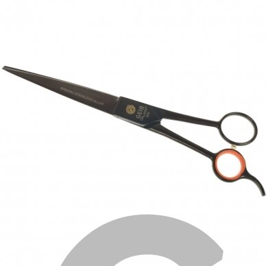 „Geib Gator 008 Straight Scissor“ - profesionalios japoniškos nerūdijančio plieno tiesios žirklės su juoda apdaila - Dydis: 8.5". " „Geib Gator 008 Straight Scissor“ - profesionalios japoniškos nerūdijančio plieno tiesios žirklės su juoda apdaila - Dydis: 8.5". "