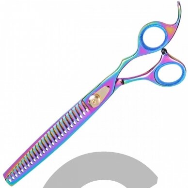 Geib Gold Rainbow Kiss Chunker 8.5 "- aukštos kokybės filiravimo žirklės su vaivorykštės apdaila, 26 dantukai. 1
