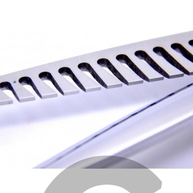 Geib Super Gator Chunker 7,5 "- profesionalios vienpusės filiravimo žirklės su ergonomiška rankena, pagamintos iš trigubai grūdinto nerūdijančio plieno. 2 Geib Super Gator Chunker 7,5 "- profesionalios vienpusės filiravimo žirklės su ergonomiška rankena, pagamintos iš trigubai grūdinto nerūdijančio plieno. 2