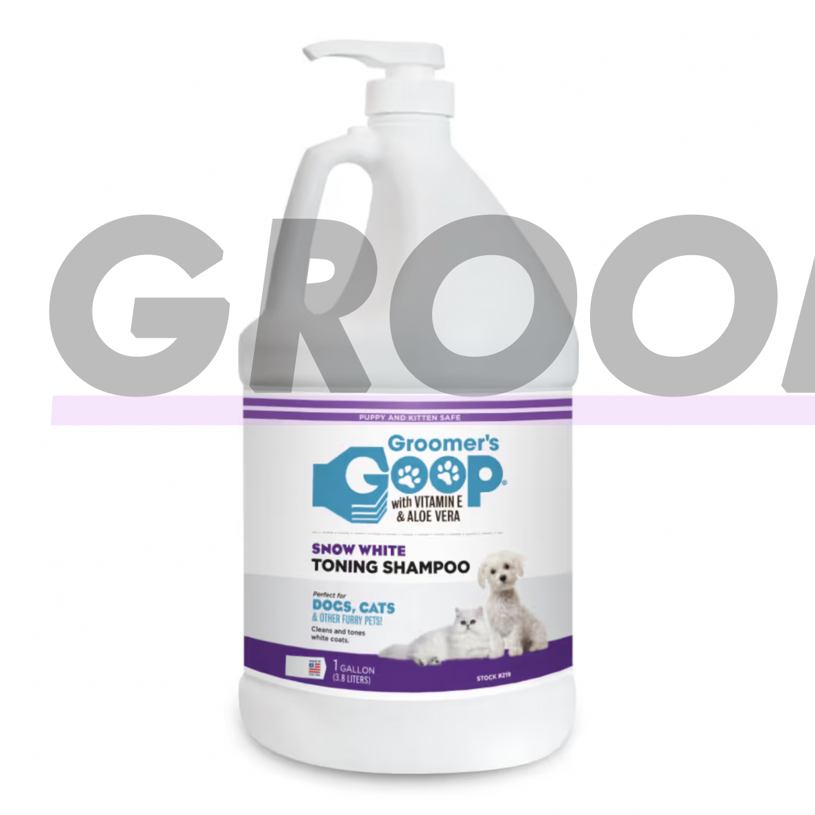 "Groomer`s Goop Snow White Toning Shampoo", 473 ml - Šampūnas specialiai sukurtas baltam kailiui atkurti su alaviju ir vitaminu E 2