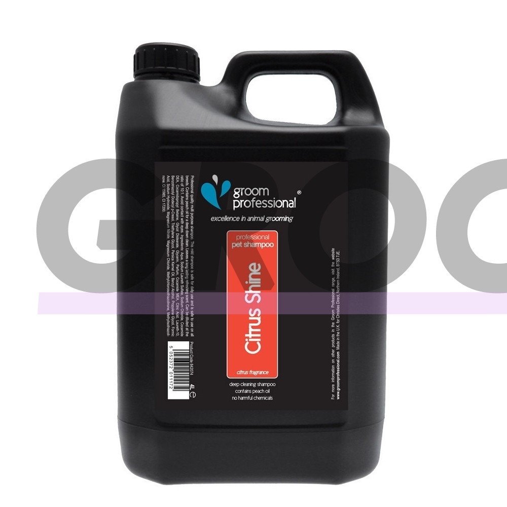 Groom Professional Citrus Shine Shampoo 4l - šampūnas riebiai odai, koncentratas 01:10 Groom Professional Citrus Shine Shampoo 4l - šampūnas riebiai odai, koncentratas 01:10