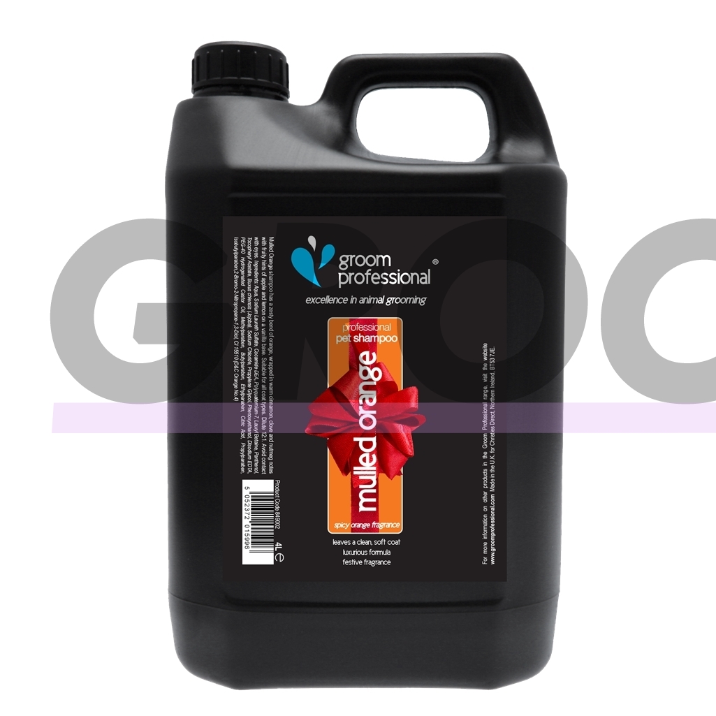Groom Professional Mulled Orange Shampoo 4l - giliai valantis šampūnas, koncentratas 1:12 Groom Professional Mulled Orange Shampoo 4l - giliai valantis šampūnas, koncentratas 1:12