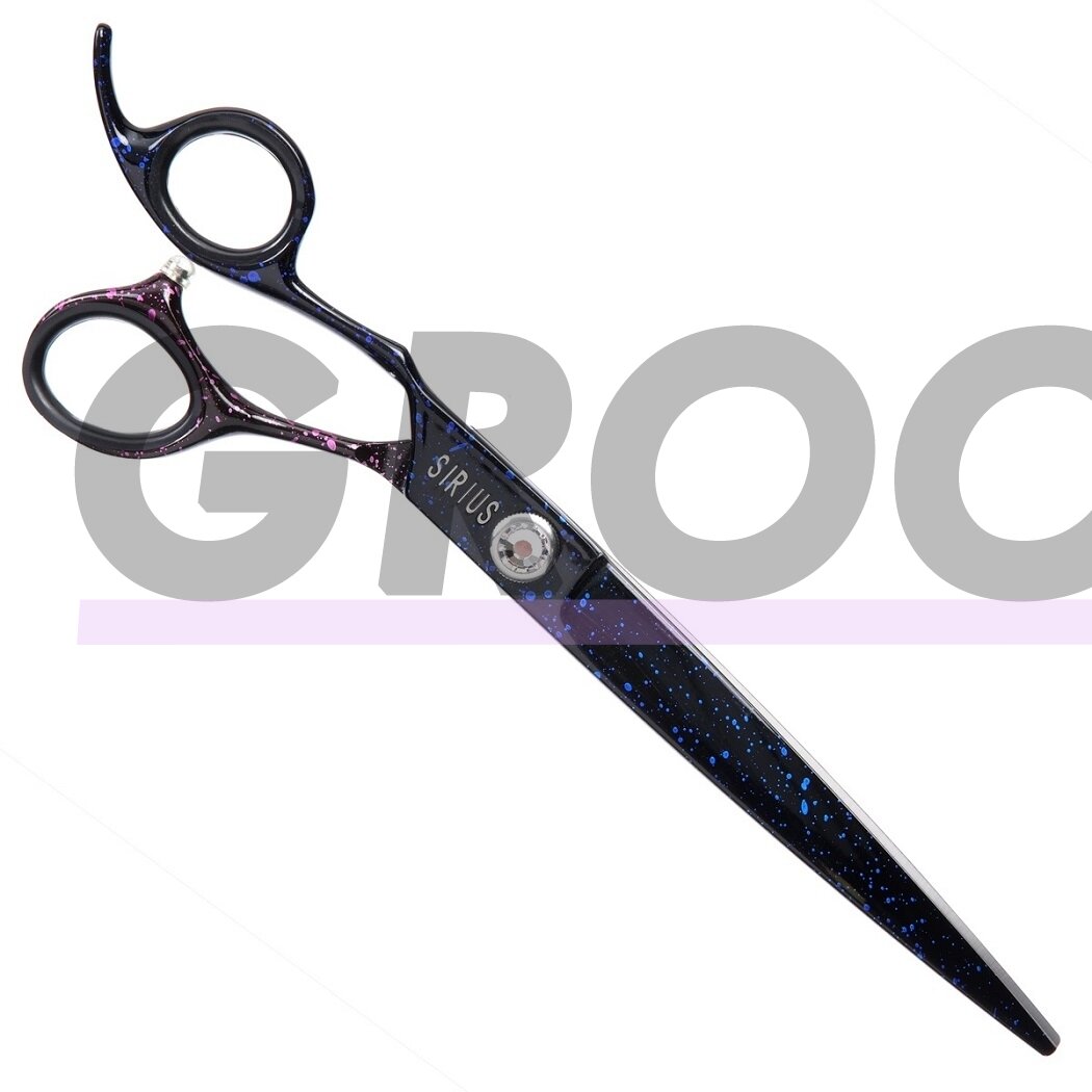 „Groom Professional Sirius“ lenktos žirkles 7,5 "- išlenktos žirklės kairiarankiams.