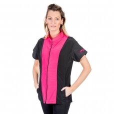 Groom Professional Biella Pink - dviejų spalvų, juodos ir rožinės spalvos, džemperio marškinėliai groomeriams - Dydis: M