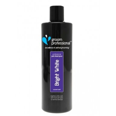 Groom Professional Bright White Shampoo - šampūnas baltam ir šviesiam kailiui 450ml.