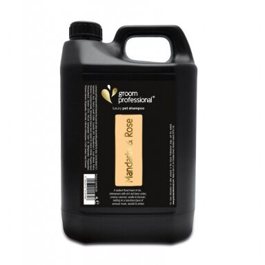 Groom Professional Mandarin & Rose Luxury Shampoo - prabangus šampūnas su mandarino ir rožių kvapų atspalviu. Talpa: 4l Groom Professional Mandarin & Rose Luxury Shampoo - prabangus šampūnas su mandarino ir rožių kvapų atspalviu. Talpa: 4l