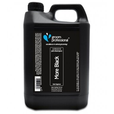 Groom Professional More Black Shampoo - šampūnas juodiems ir tamsiems plaukams. Talpa: 4L