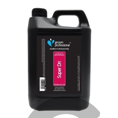 Groom Professional Super Dri Shampoo 4l - valantis ir džiovinimo laiką trumpinantis šampūnas. Talpa: 4L