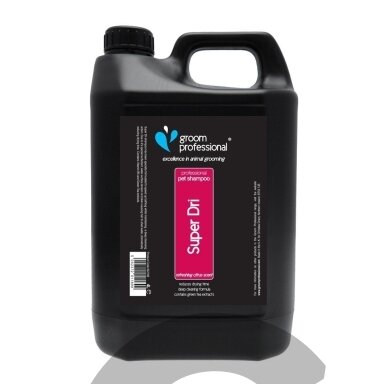 Groom Professional Super Dri Shampoo 4l - valantis ir džiovinimo laiką trumpinantis šampūnas Groom Professional Super Dri Shampoo 4l - valantis ir džiovinimo laiką trumpinantis šampūnas