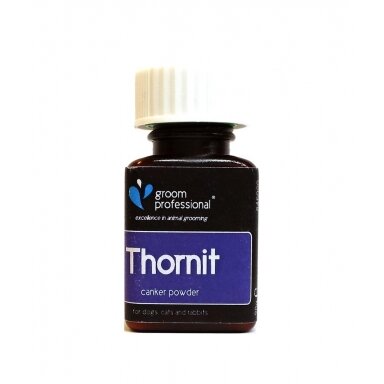 Groom Professional Thornit Ear Powder - gydomieji milteliai, apsaugantys nuo ausų, odos ir išangės infekcijos Groom Professional Thornit Ear Powder - gydomieji milteliai, apsaugantys nuo ausų, odos ir išangės infekcijos