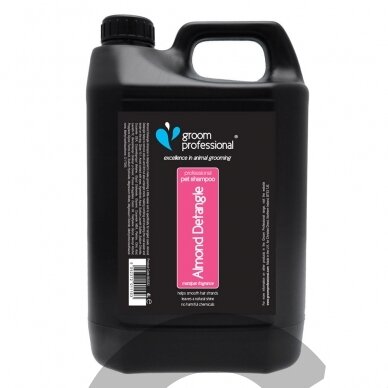 Groom Professional Almond Detangle Shampoo 4l - migdolų šampūnas palengvinantis iššukavimą. Talpa: 4L Groom Professional Almond Detangle Shampoo 4l - migdolų šampūnas palengvinantis iššukavimą. Talpa: 4L