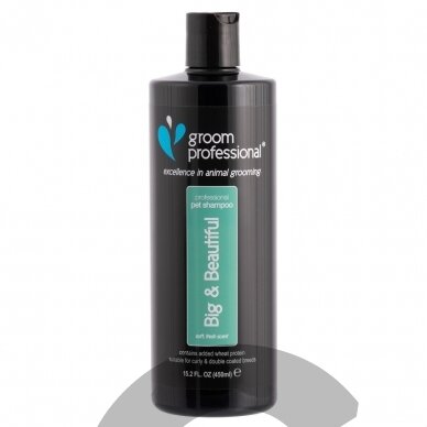 Groom Professional Big & Beautiful Volumising Shampoo - „Groom Professional“ šampūnas suteikiantis apimties tankiam kailiui. Talpa: 450ml Groom Professional Big & Beautiful Volumising Shampoo - „Groom Professional“ šampūnas suteikiantis apimties tankiam kailiui. Talpa: 450ml