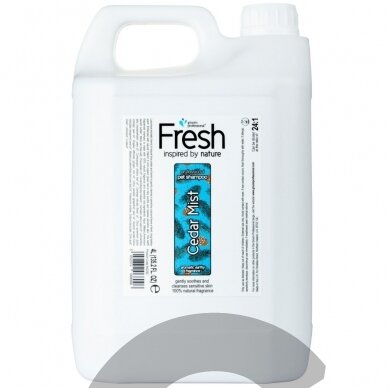 "Groom Professional Fresh Cedar Mist Shampoo" - šampūnas jautriai šunų odai, koncentratas 1:24 - 4L "Groom Professional Fresh Cedar Mist Shampoo" - šampūnas jautriai šunų odai, koncentratas 1:24 - 4L