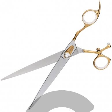 „Groom Professional Mi-Style Hitachi“ plieno žirklės 7 colių-profesionalios, ypač aštrios tiesios žirklės, japoniškas plienas 1 „Groom Professional Mi-Style Hitachi“ plieno žirklės 7 colių-profesionalios, ypač aštrios tiesios žirklės, japoniškas plienas 1